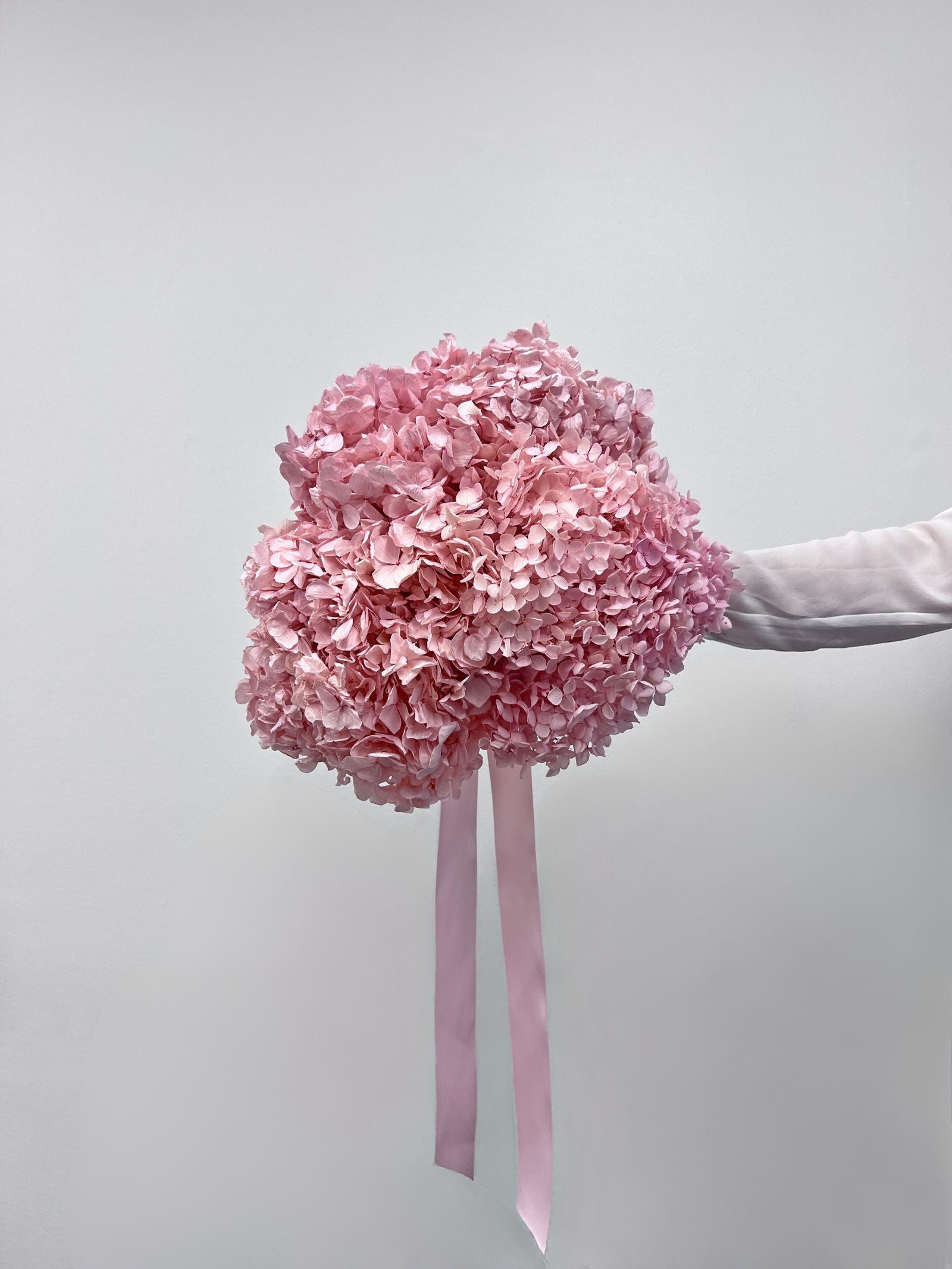 Blush Dream – Cadillac Pink Large & Small Petal Preserved Hydrangea Bouquet – Classic