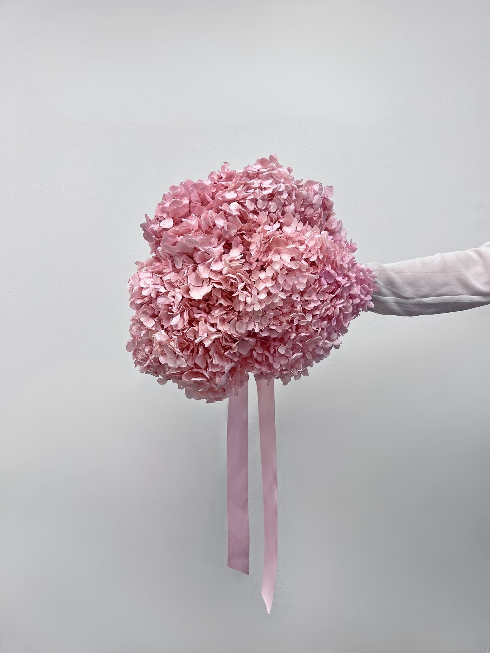 Blush Dream – Cadillac Pink Large & Small Petal Preserved Hydrangea Bouquet – Classic