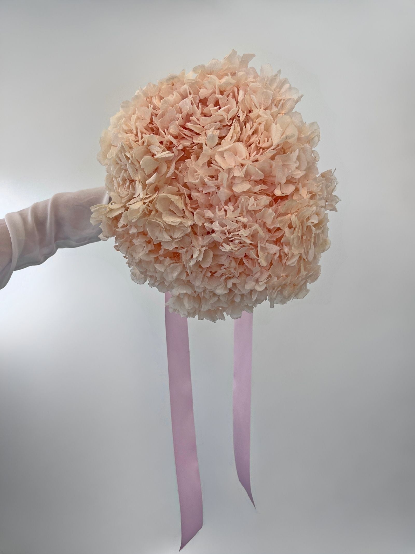 Cashmere – Peachy Light Pink Preserved Hydrangea Bouquet – Classic