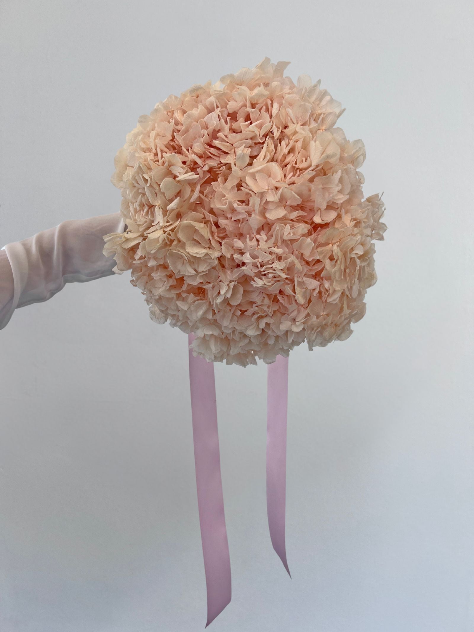 Cashmere – Peachy Light Pink Preserved Hydrangea Bouquet – Classic