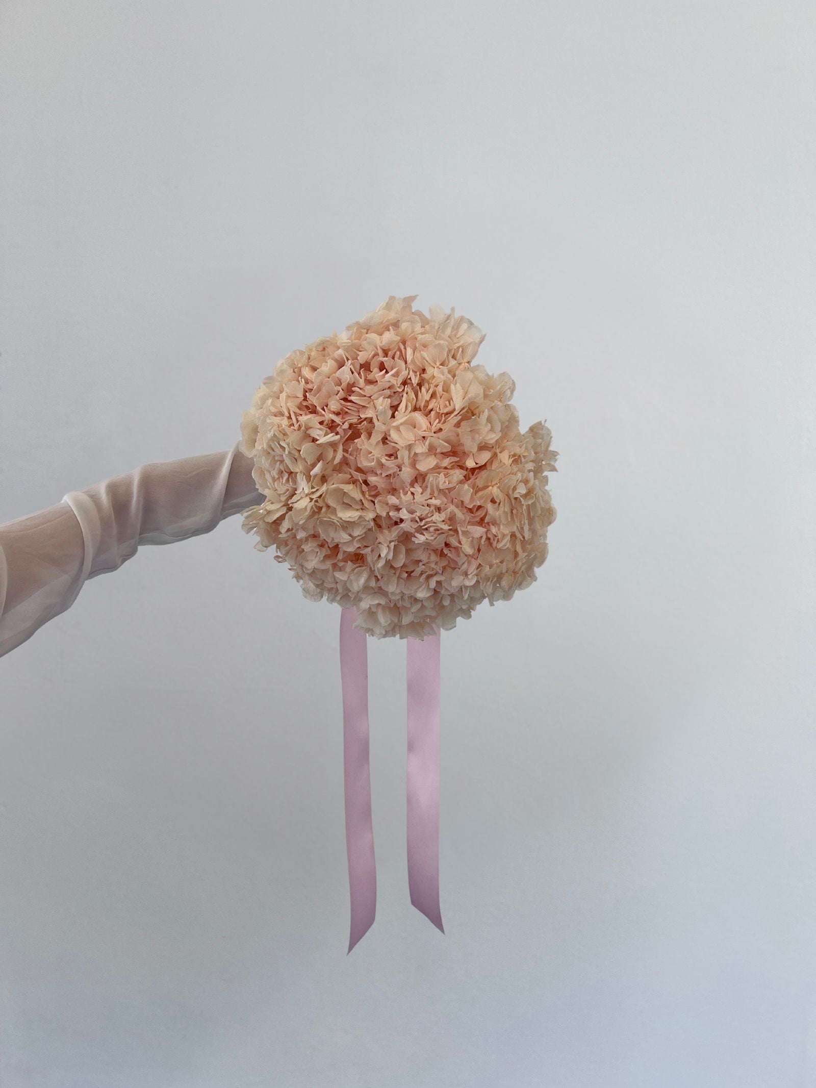 Cashmere – Peachy Light Pink Preserved Hydrangea Bouquet – Classic