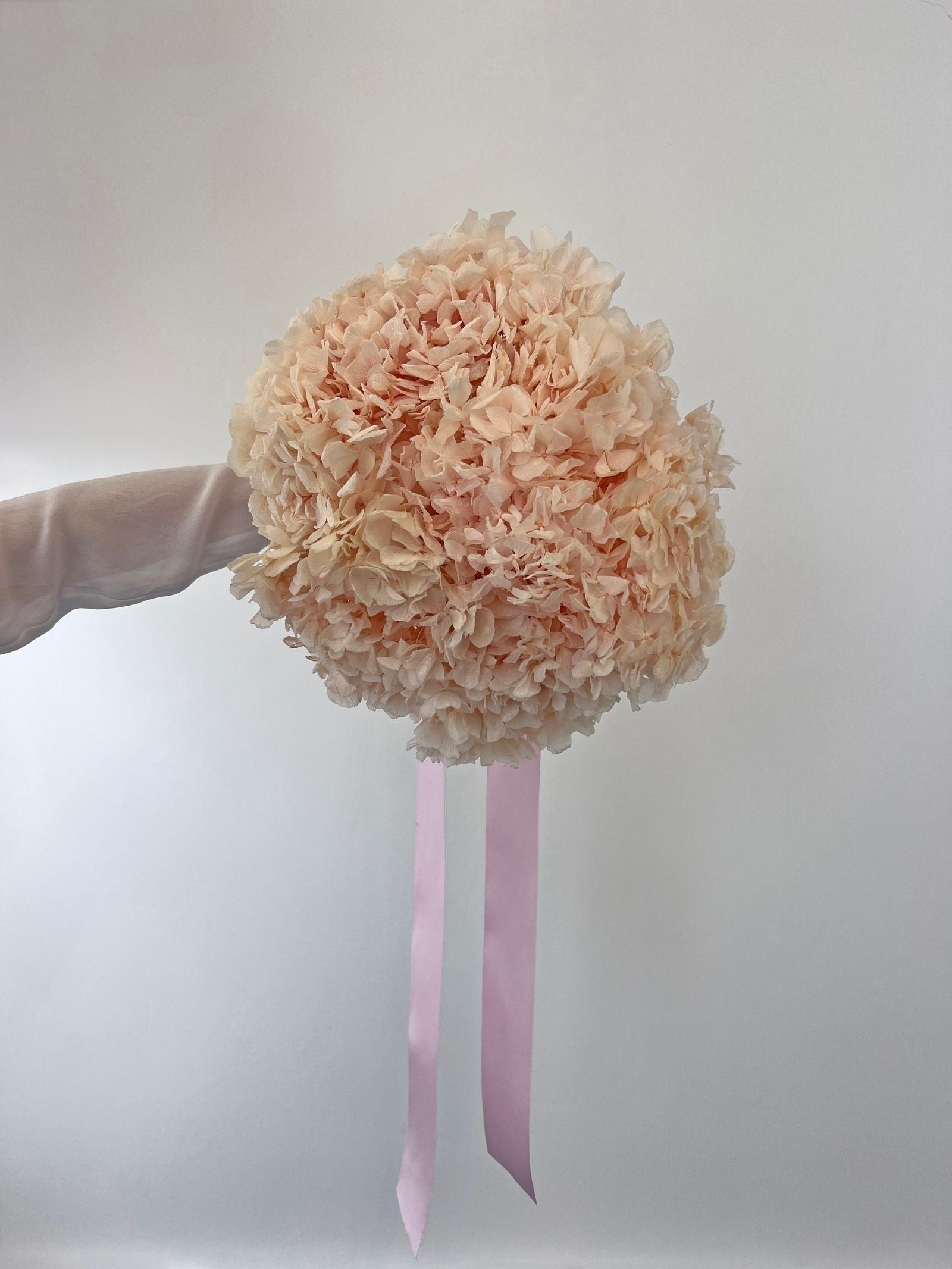 Cashmere – Peachy Light Pink Preserved Hydrangea Bouquet – Classic