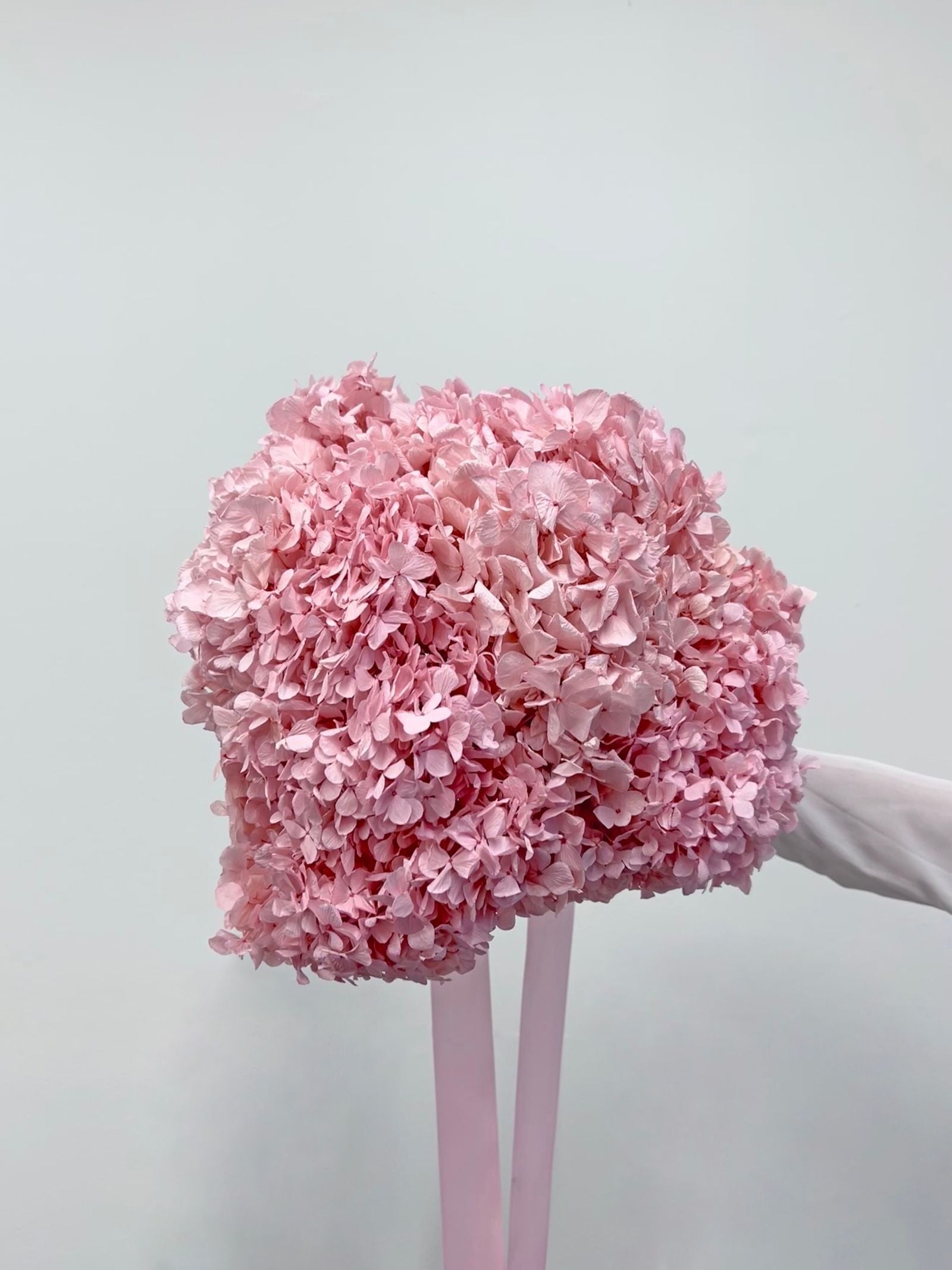 Blush Dream – Cadillac Pink Large & Small Petal Preserved Hydrangea Bouquet – Classic