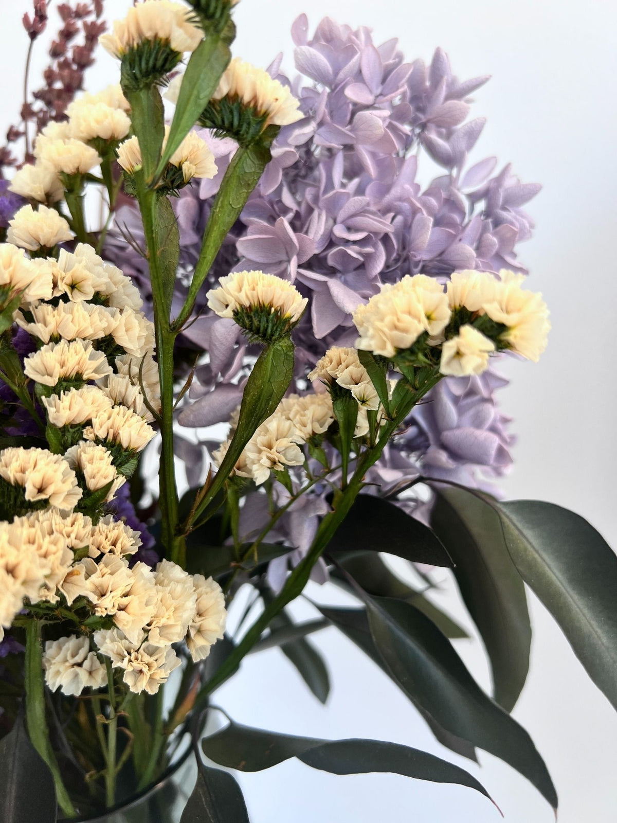 Sylvie – Lavender Preserved Wildflower Arrangement in Échasse Vase – Luxe