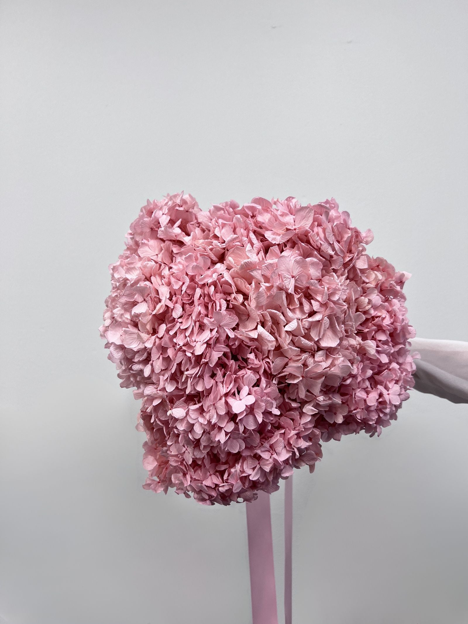 Blush Dream – Cadillac Pink Large & Small Petal Preserved Hydrangea Bouquet – Classic