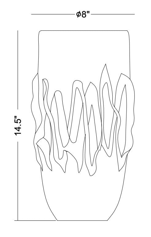 Technical drawing: Avellino Large Vase