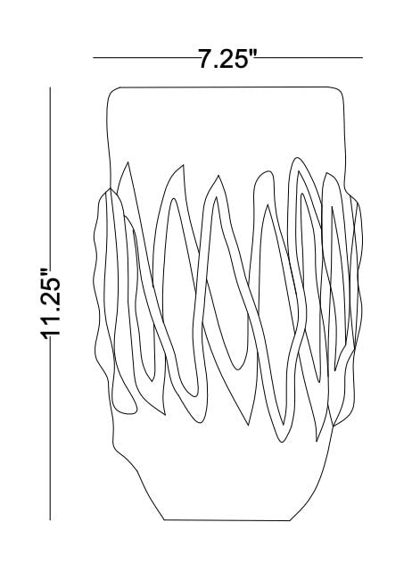 Technical drawing: Avellino Small Vase