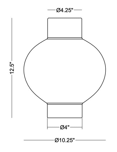 Technical drawing: Felino Small Vase