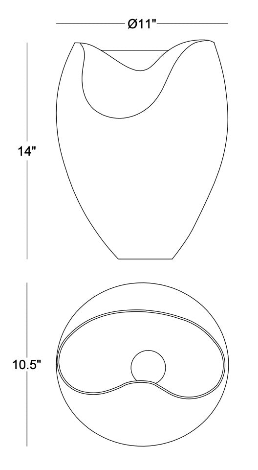Technical drawing: Gage Vase