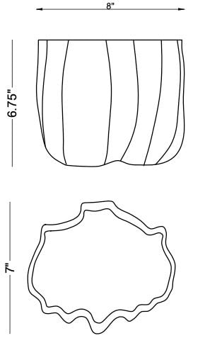 Technical drawing: Hudson Small Vase
