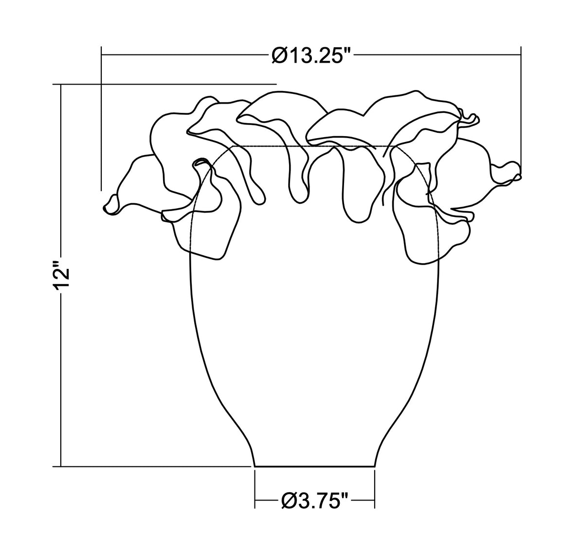 Technical drawing: Isla Vase