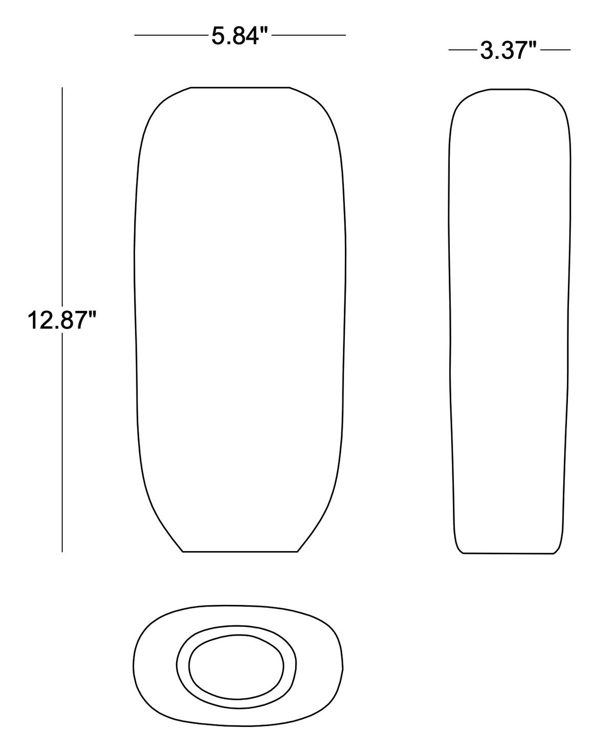 Technical drawing: Kirsten Vase