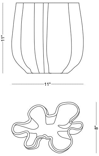 Technical drawing: Merida Small Vase