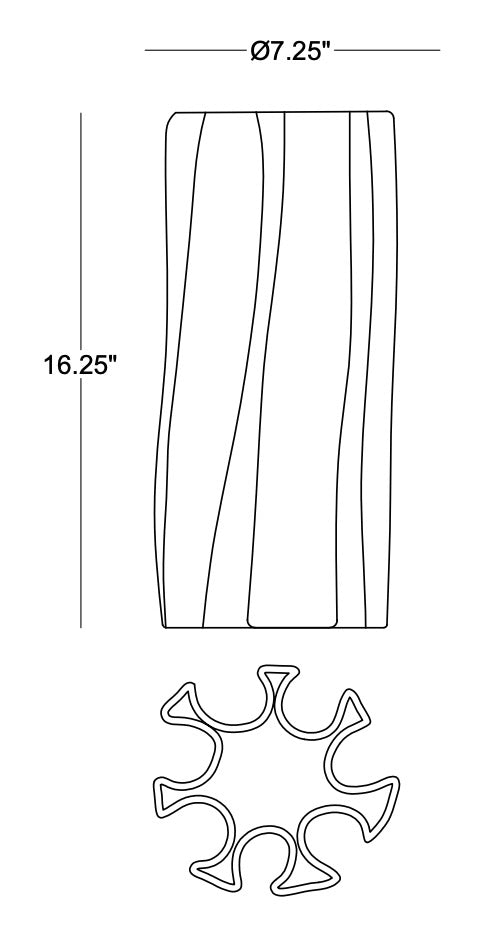 Technical drawing: Parma Large Vase