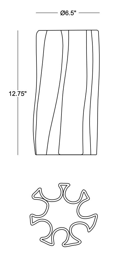 Technical drawing: Parma Small Vase