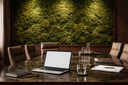 Nordblooms preserved botanical installation in a New York City commercial interior — biophilic design investment delivering measurable ROI in productivity, wellbeing, and talent retention