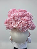 Isla – Cadillac Pink Large Petal Preserved Hydrangea Arrangement in Creamy White Glazed Earthenware Vase – Luxe