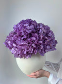 Isla – Lilac Large Petal Preserved Hydrangea Arrangement in Modern White Vase – Luxe