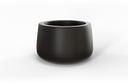 Short Hayden Tapered Round Planter in Matte Black