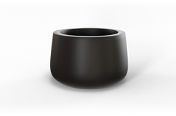 Short Hayden Tapered Round Planter in Matte Black