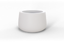 Short Hayden Tapered Round Planter in Matte Bright White