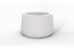 Short Hayden Tapered Round Planter in Matte Bright White