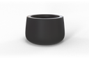 Short Hayden Tapered Round Planter in Matte Charcoal