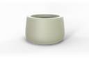 Short Hayden Tapered Round Planter in Satin Beige