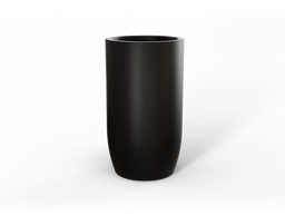 Lisbon Tall Round Tapered Planter in Matte Black