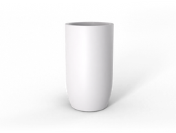 Lisbon Tall Round Tapered Planter in Matte Bright White