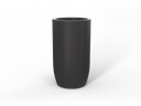 Lisbon Tall Round Tapered Planter in Matte Charcoal