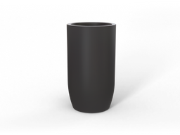 Lisbon Tall Round Tapered Planter in Matte Charcoal