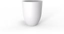 Valencia Tall Round Tapered Planter in Matte Bright White