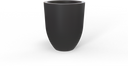 Valencia Tall Round Tapered Planter in Matte Charcoal