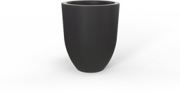 Valencia Tall Round Tapered Planter in Matte Charcoal