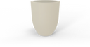 Valencia Tall Round Tapered Planter in Satin Beige