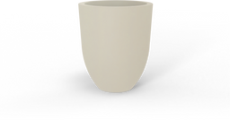 Valencia Tall Round Tapered Planter in Satin Beige