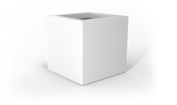 Montroy Cube Planter in Matte Bright White