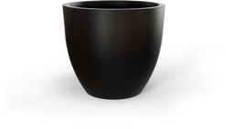 Wannsee Extra Large Round Planter in Matte Black