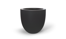 Alzira Bowl Planter in Matte Charcoal