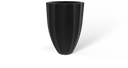 Alicante Fluted Round Planter in Matte Black