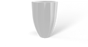 Alicante Fluted Round Planter in Matte Bright White