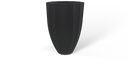 Alicante Fluted Round Planter in Matte Charcoal