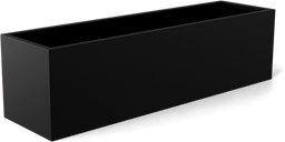 Monaco Rectangle Planter in Matte Black