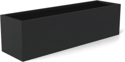 Monaco Rectangle Planter in Matte Charcoal
