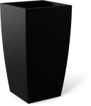 Toulan Modern Tall Tapered Square Planter in Matte Black