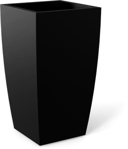 Toulan Modern Tall Tapered Square Planter in Matte Black