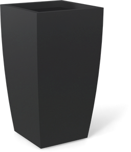 Toulan Modern Tall Tapered Square Planter in Matte Charcoal