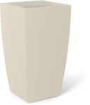 Toulan Modern Tall Tapered Square Planter in Satin Beige