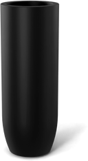 Saint Tropez Bullet Round Planter in Matte Black